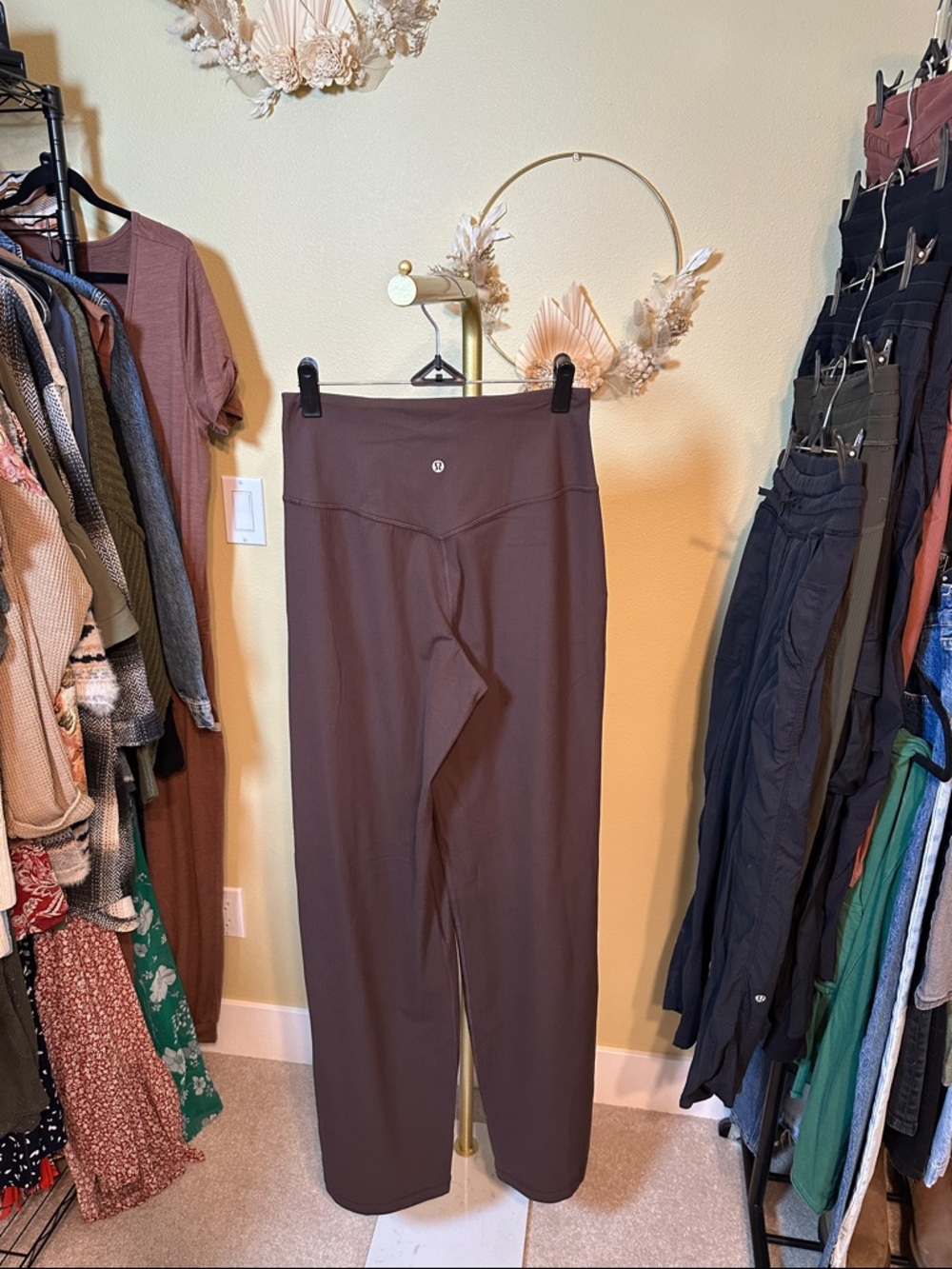 Lululemon Align Ribbed High-Rise Wide-Leg Pant *Tall - Espresso - Picture 4 of 6